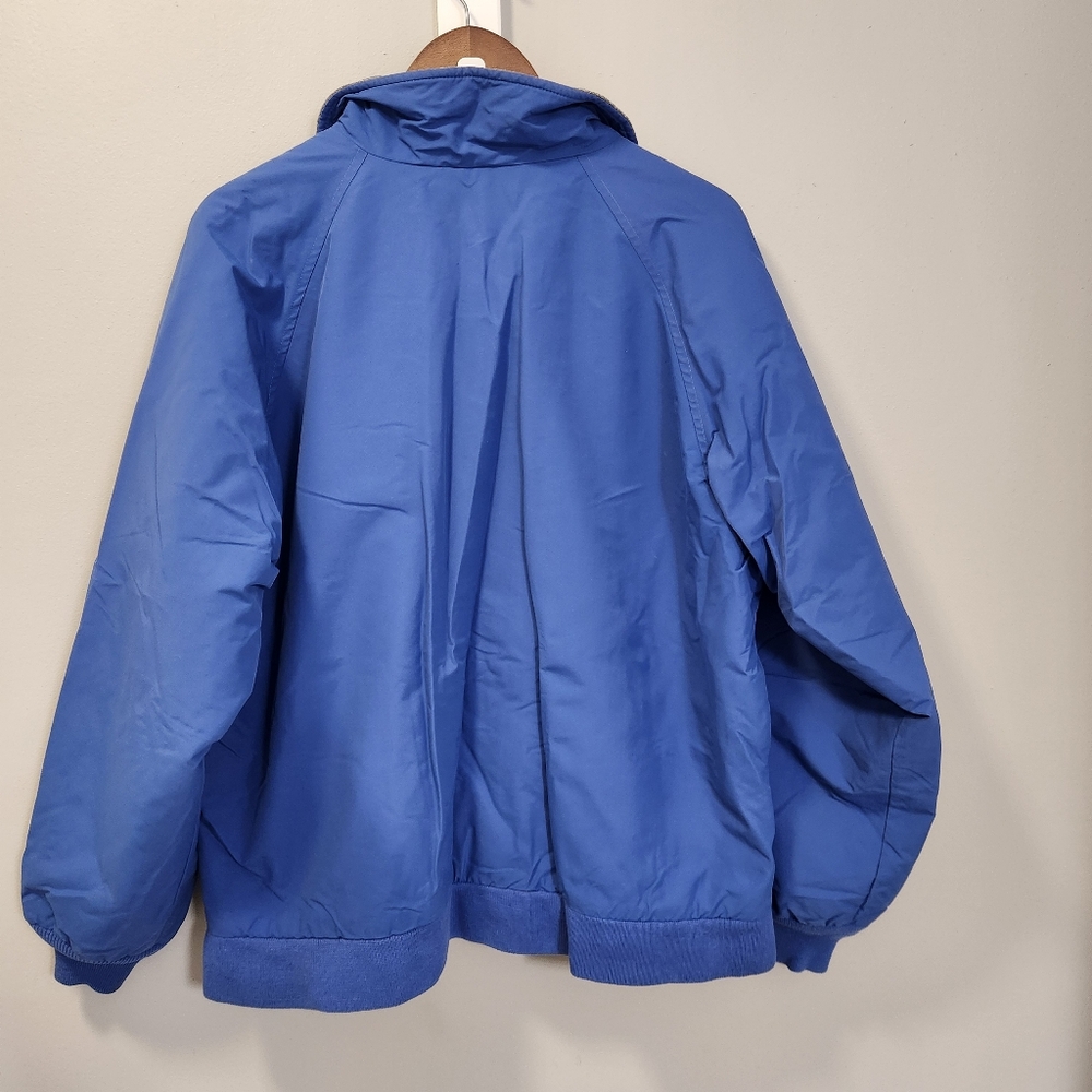 Vintage Lands End Mens Zip Fleece Lined Bomber Jacket Blue Gray Size M 38-40 - Picture 3 of 16